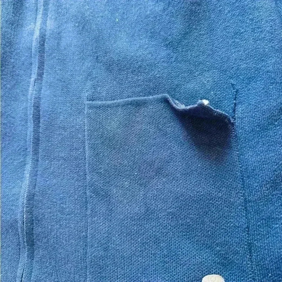 Women's Athleisure by Sioni Navy Zip Up Cardigan Sweater Rolled Cuff Size Small - Picture 5 of 5